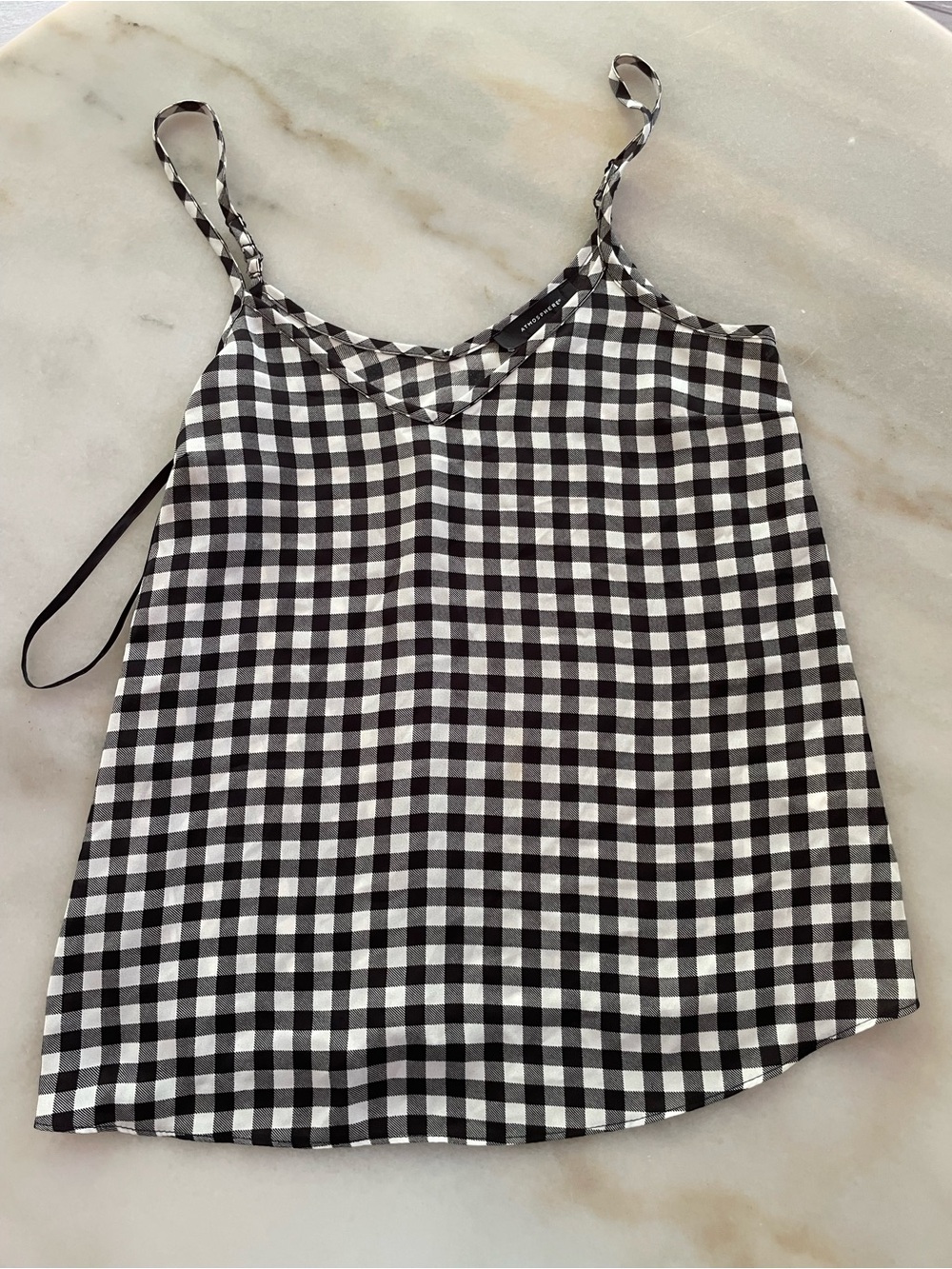 Atmosphere Black & White Gingham Spaghetti Strap Cami